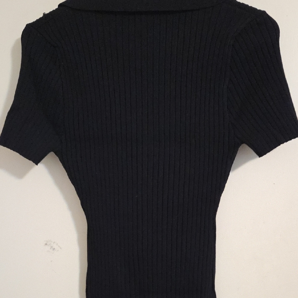 Love Tree Midnight Ribbed Button-Down Shirt - Picture 7 of 7